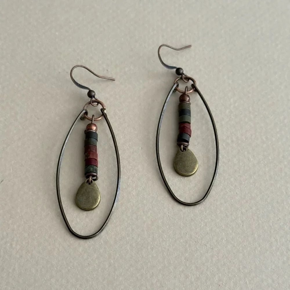 Boho beaded Drop Earrings S1231